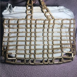 Salvatore ferragamo Wooden bamboo bag.